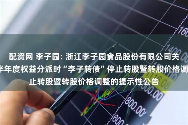 配资网 李子园: 浙江李子园食品股份有限公司关于实施2025年半年度权益分派时“李子转债”停止转股暨转股价格调整的提示性公告